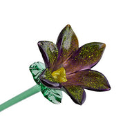 Handmade Glass Flower - Violet Lily - 20"