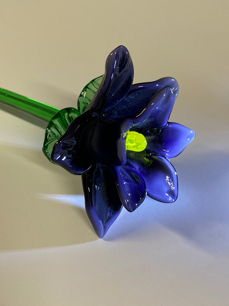 Handmade Glass Flower- One-of-a kind, Violet Tiger Lily