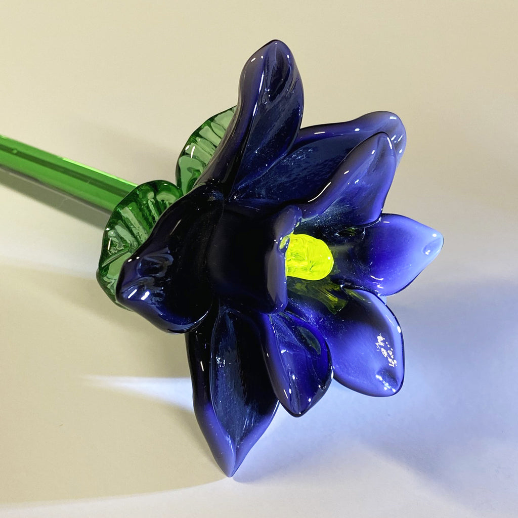 Handmade Glass Flower- One-of-a kind, Violet Tiger Lily