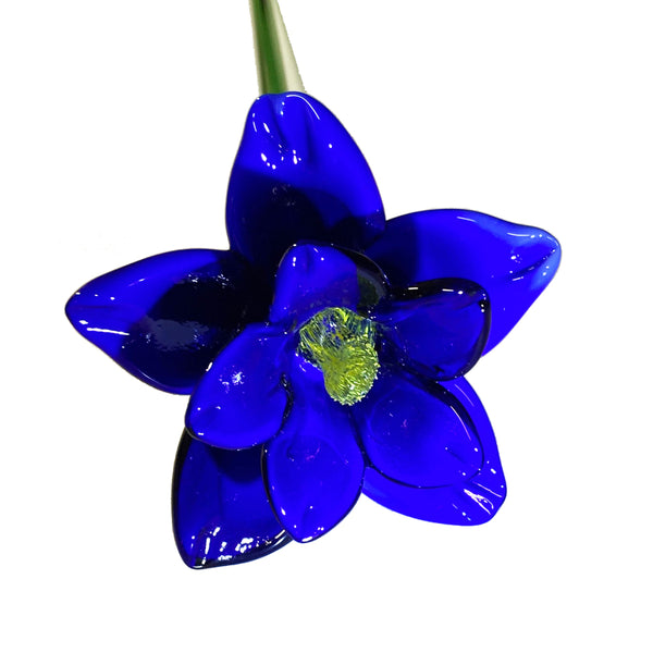 blue tiger lily flower Blue Tiger Lily One-of-a-kind, Handmade Glass Flower