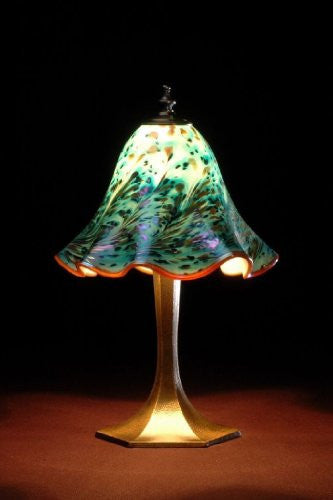 Lowery's Hand Blown Glass Table Lamp - Sea Green Old Boy