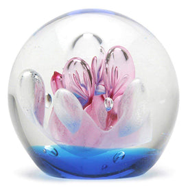 Glass Handmade Small Paperweight - Andromeda Glow - 2" tall. One-of-a-kind