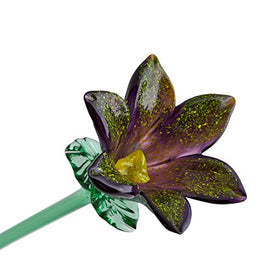 Handmade Glass Flower - Violet Lily - 20"