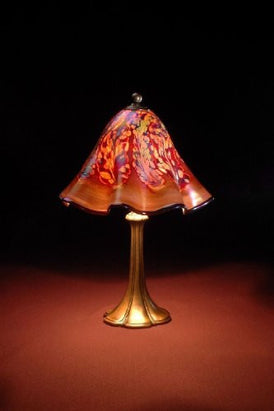 Lowery's Hand Blown Glass Table Lamp - Golden Brown Jack